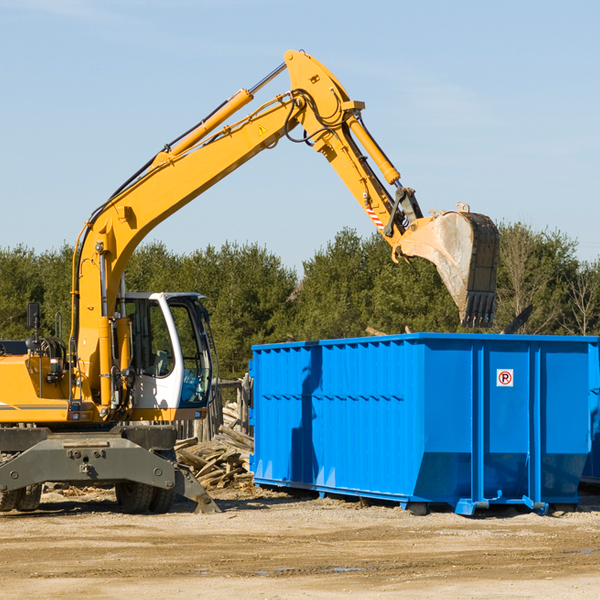 are there any restrictions on where a residential dumpster can be placed in Geronimo Texas